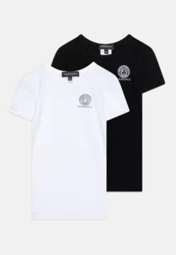 Versace Topeka Unisex 2 Pack T-Shirt BasicNero/Greca Bianca/Bianco/Greca Nera Bambini T-shirt & Top 1VE24G00J-Q11
