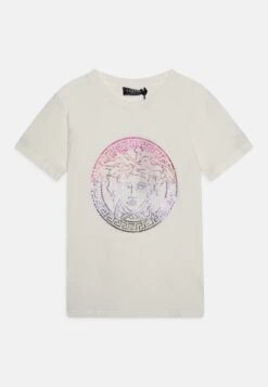 Versace Medusa RainbowT-Shirt Con StampaBianco/Multi-Coloured Bambini T-shirt & Top 1VE26G02T-A11