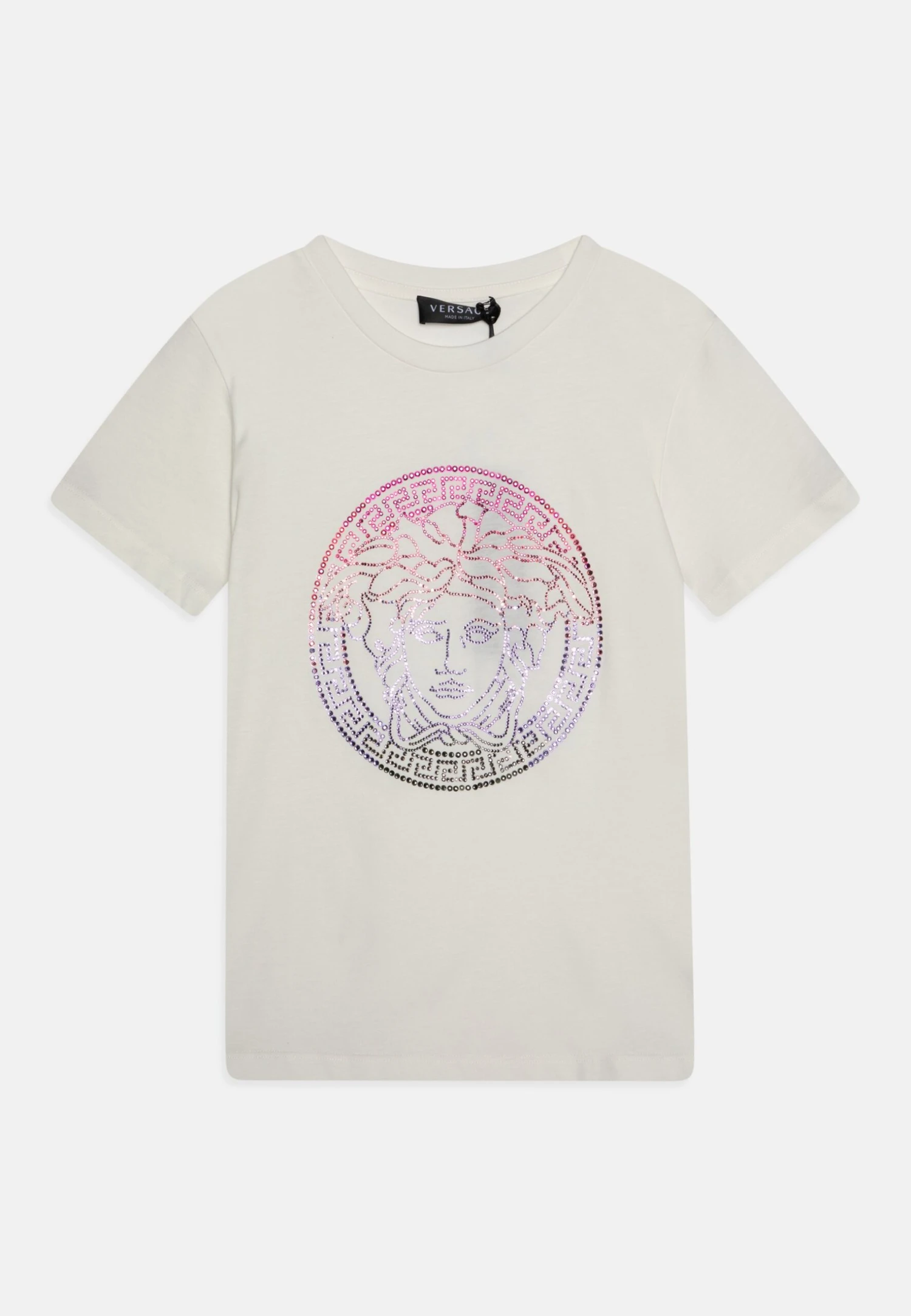 Versace Medusa RainbowT-Shirt Con StampaBianco/Multi-Coloured Bambini T-shirt & Top 1VE26G02T-A11 1 Versace Medusa RainbowT-Shirt Con StampaBianco/Multi-Coloured Bambini T-shirt & Top 1VE26G02T-A11
