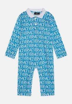 Versace Baby Bodysuit Without Feet Kids UnisexPigiamaAzzurro/Bianco Bambini Intimo E Per La Notte 1VE86A00A-K11
