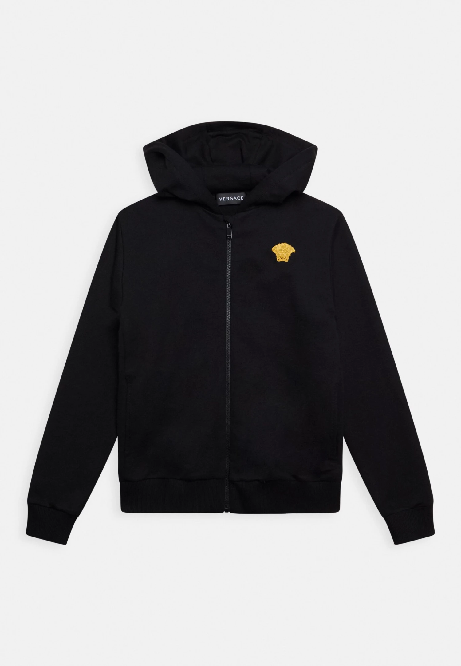 Versace Medusa Capsule Drivers UnisexFelpa Con ZipNero+Oro Bambini Pullover & Cardigan 1VE26K00T-Q11 1 Versace Medusa Capsule Drivers UnisexFelpa Con ZipNero+Oro Bambini Pullover & Cardigan 1VE26K00T-Q11