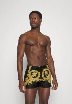 Versace Shorts Da MareNero/Oro Uomo Moda Mare 1VE82H01H-Q11