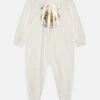 Versace Baby Bodysuit With Feet Logo Medusa UnisexBodyBianco/Oro Bambini Regali Per La Nascita 1VE86A008-A11