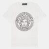 Versace Medusa UnisexT-Shirt Con StampaBianco/Nero Bambini T-shirt & Top 1VE26G02A-A11
