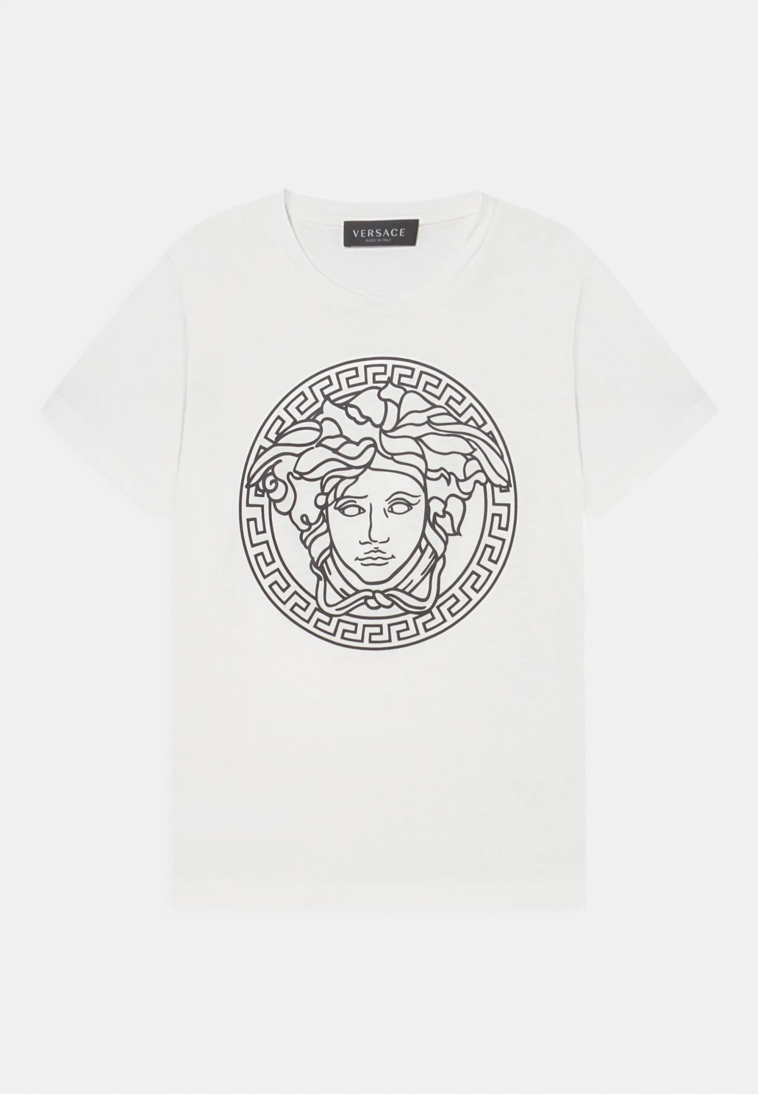 Versace Medusa UnisexT-Shirt Con StampaBianco/Nero Bambini T-shirt & Top 1VE26G02A-A11 1 Versace Medusa UnisexT-Shirt Con StampaBianco/Nero Bambini T-shirt & Top 1VE26G02A-A11