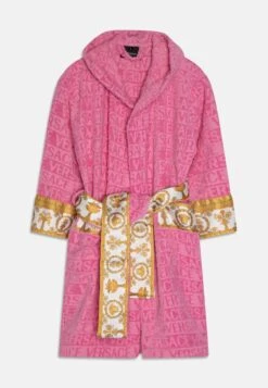 Versace Bath Robe Young Tessuto Spugna UnisexAccappatoioRosa Candy Bambini Intimo E Per La Notte 1VE86B00F-J11