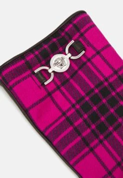 Versace Gloves Ecofriendly TartanGuantiBlac/Hot Pink Donna Guanti 1VE51A00F-J11 -Accessories f497d617f6244549bf8729ae9a2ccec2