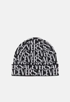 Versace Beanie Allover Serie UnisexBerrettoBlack/White Donna Cappelli E Foulard 1VE54P00B-Q11
