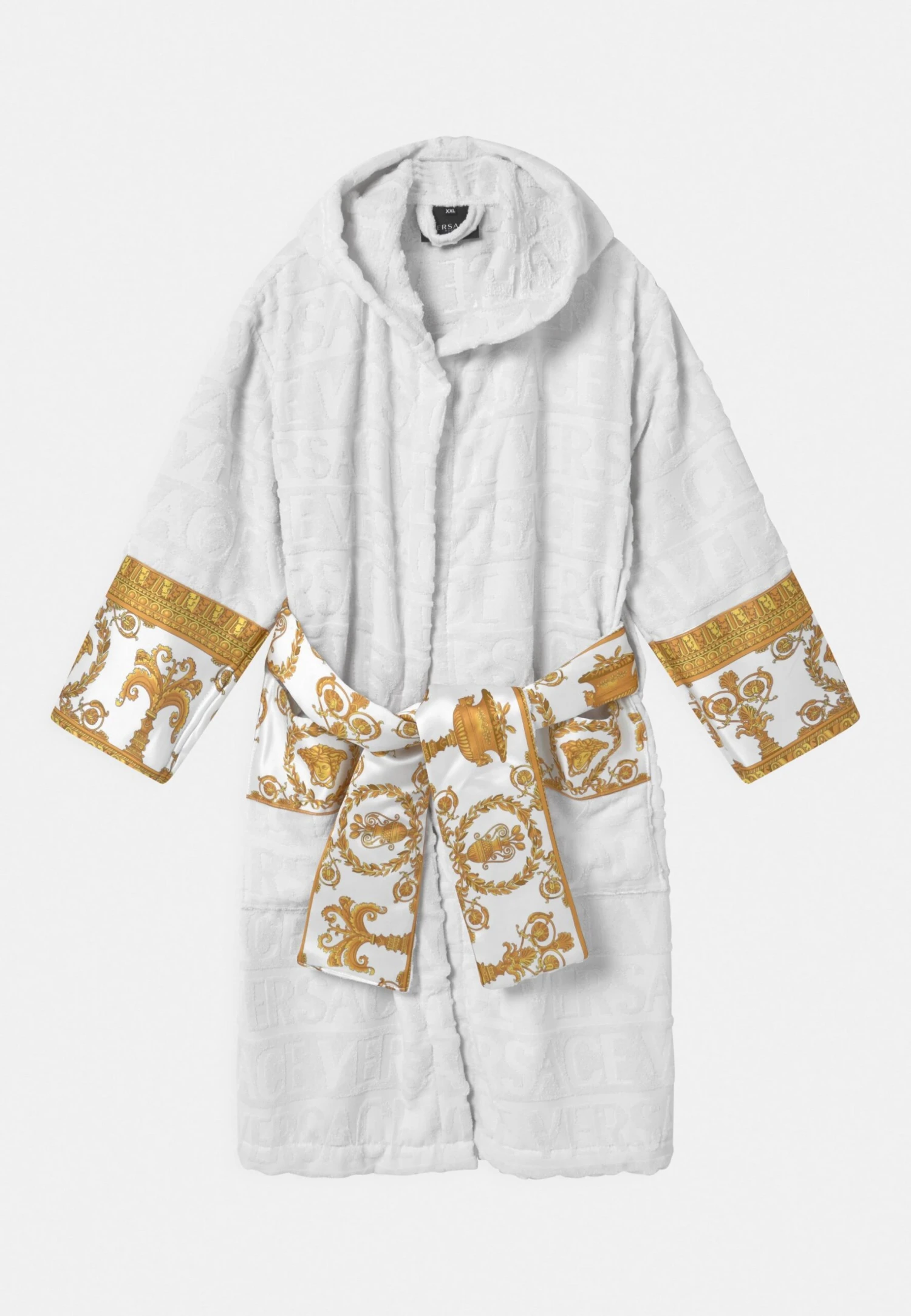 Versace Bath Robe Young AccappatoioWhite/Gold Bambini Intimo E Per La Notte 1VE86B000-A11 1 Versace Bath Robe Young AccappatoioWhite/Gold Bambini Intimo E Per La Notte 1VE86B000-A11